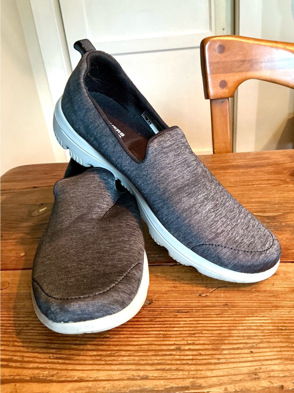Skechers Women’s Slip-On Loafers in Heather Gray 9